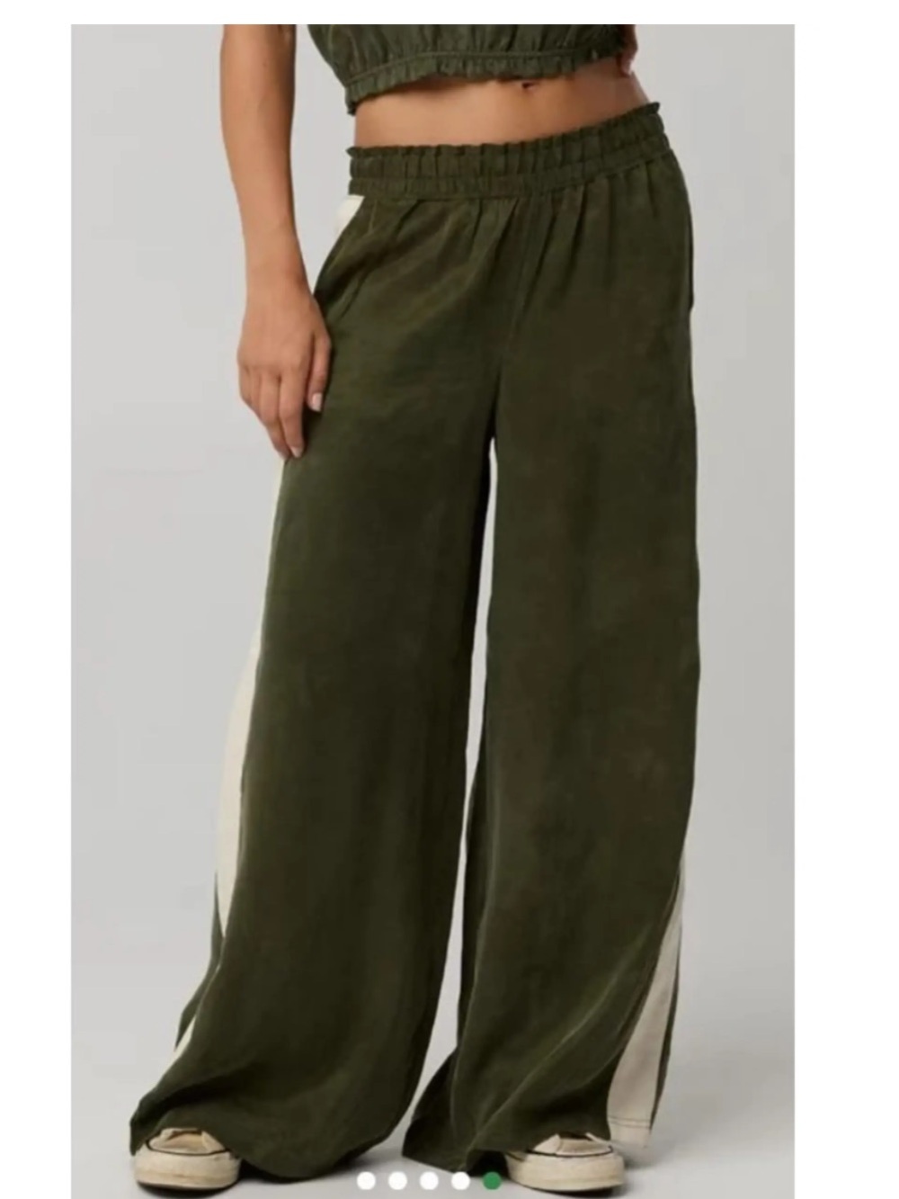 OFFLINE By Aerie You're So Smooth Super Wide Leg Pants Olive